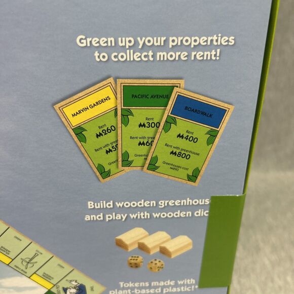 Hasbro Monopoly Go Green Edition Board Game - Picture 9 of 10